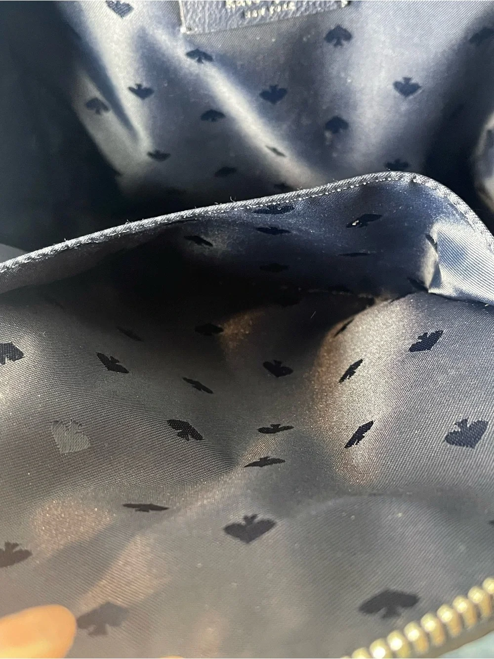 kate spade navy pebble leather mini backpack
